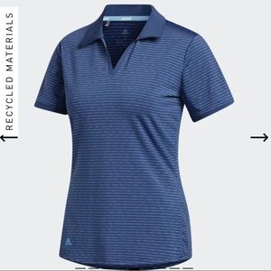 Adidas Women’s Ultimate 365 Space-dyed Striped Polo/Golf Shirt - Navy - Large